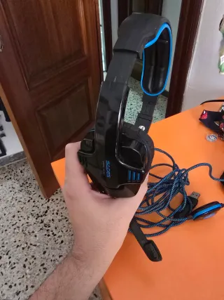 Auriculares SADES SA-901 Negro/Azul.
