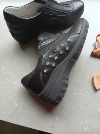 Botín Piel Marrón Cremallera piel dentro y fuera