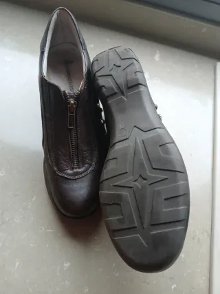 Botín Piel Marrón Cremallera piel dentro y fuera