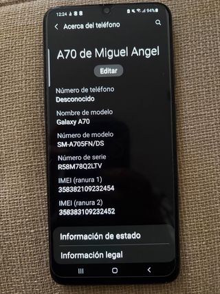 Samsung Galaxy A70 Negro
