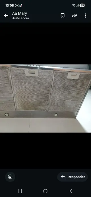 Campana extractora de acero inoxidable