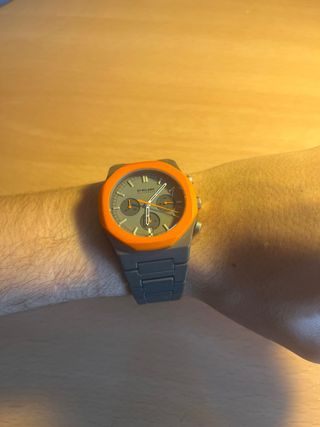 Reloj D1 Milano Polychrono Gris Naranja