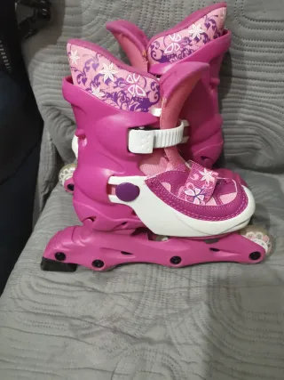Patines en línea rosas para niña