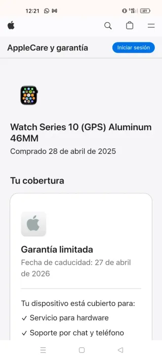 Oportunidad: Apple Watch Series 10 precintado