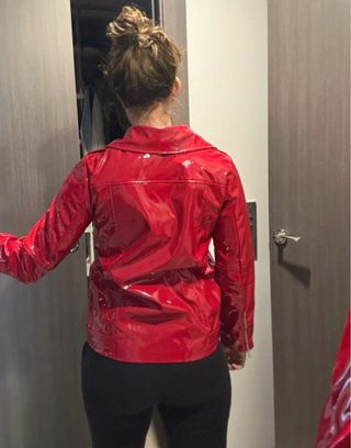 Chaqueta Biker Roja Charol