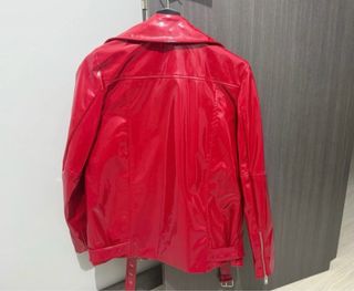 Chaqueta Biker Roja Charol