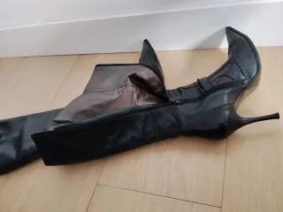 Botas altas de piel mujer, alta calidad