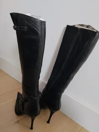 Botas altas de piel mujer, alta calidad