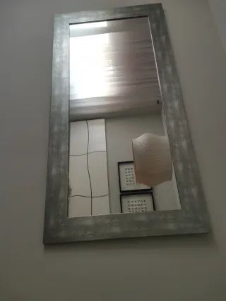 Specchio a figura intera argentato