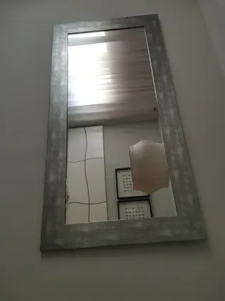 Specchio a figura intera argentato