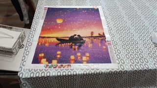 Cuadro Diamond Painting Pareja Barco