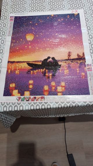 Cuadro Diamond Painting Pareja Barco