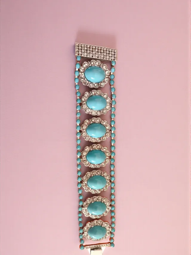 Pulsera Vintage Turquesas Plata