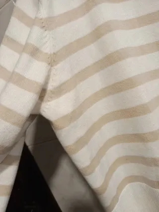 Jersey de punto rayas cuello alto