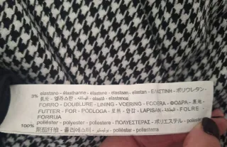 Falda mini pata de gallo Bershka