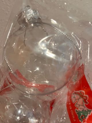 16 Bolas Navideñas Transparentes para Rellenar