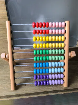 Ábaco de madera infantil plegable