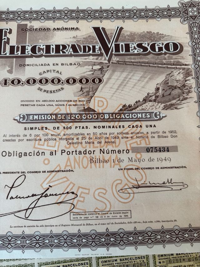 Lote de acciones y obligaciones antiguas