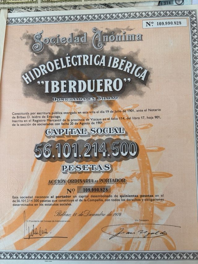 Lote de acciones y obligaciones antiguas