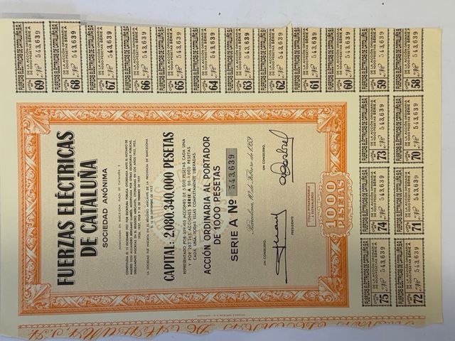 Lote de acciones y obligaciones antiguas