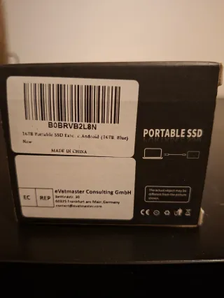 SSD Portatile 16TB Type-C USB 3.1