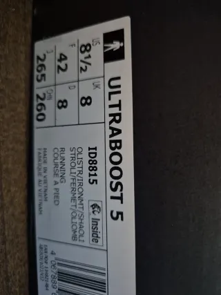 Adidas Ultraboost 5 Talla 42 Verde/Marrón