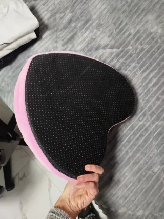 Zapatilla casa corazón rosa y beige