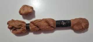 Madejas hilo imitación seda color cobre