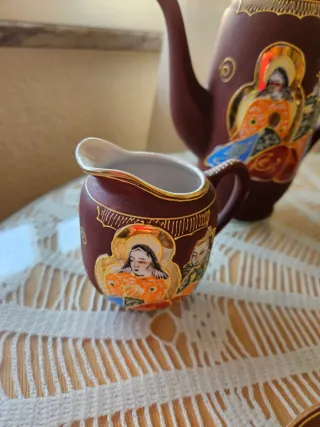 Juego té japonés porcelana Satsuma