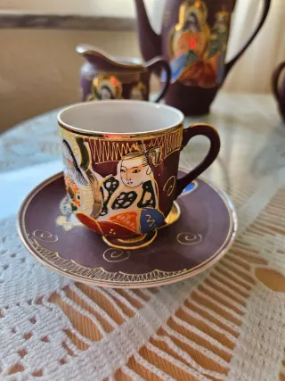 Juego té japonés porcelana Satsuma