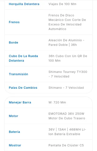 Bicicleta eléctrica E-Motorad T-Rex Air Nueva