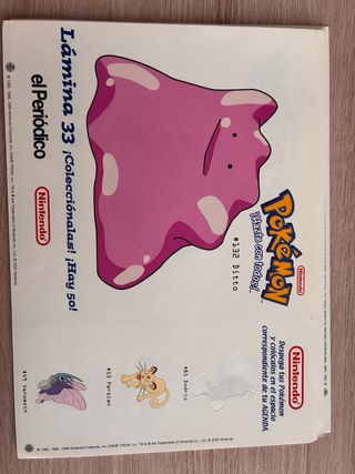 Láminas Pokémon el Periódico