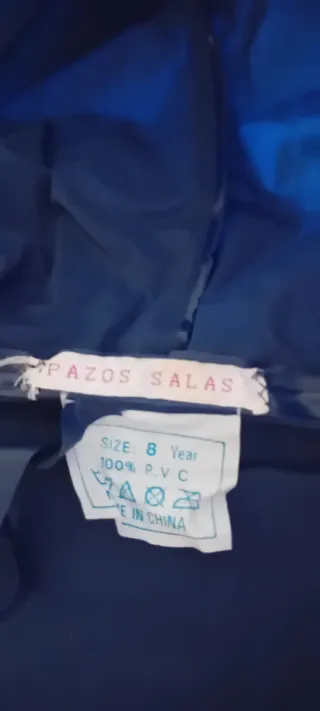 Chubasquero Talla 8 Azul Nuevo