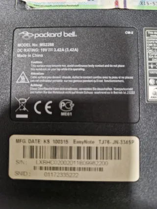 Packard Bell Portátil Blanco