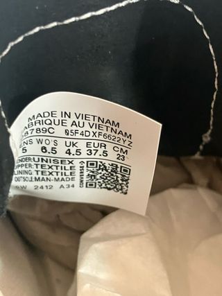 Converse CTAS Cruise Hi Talla 37.5 Black/white