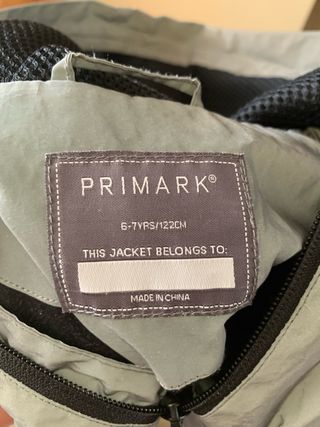 Chaqueta reflectante niño talla 6 a 7 años