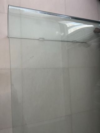 Mesa de centro cristal templado curvado