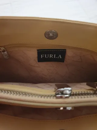 Bolso Furla Piel Vintage Beige Gran Capacidad