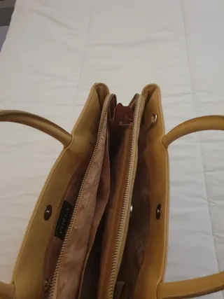 Bolso Furla Piel Vintage Beige Gran Capacidad