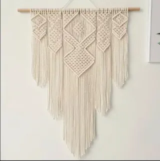 Tapiz 50x70cms Macramé Beige Algodón