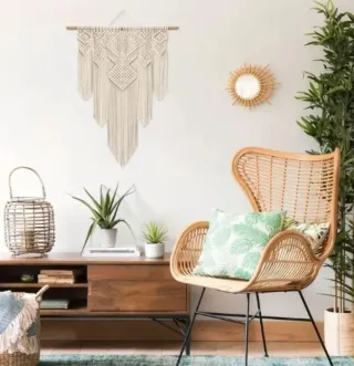 Tapiz 50x70cms Macramé Beige Algodón