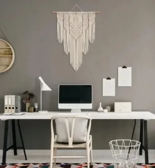 Tapiz 50x70cms Macramé Beige Algodón