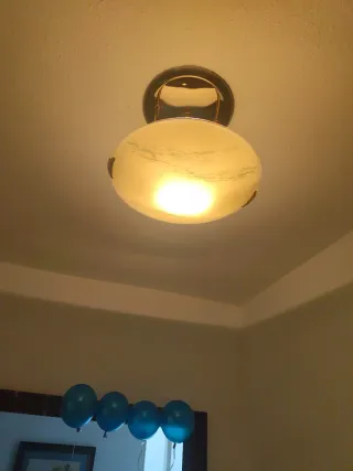 Lámpara de techo cristal y metal