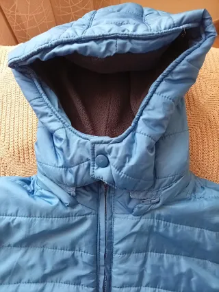 Abrigo infantil azul con capucha T14