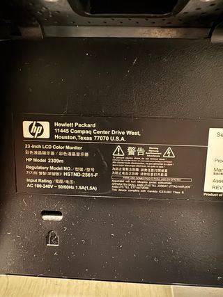 Monitor da gioco HP 23 pollici