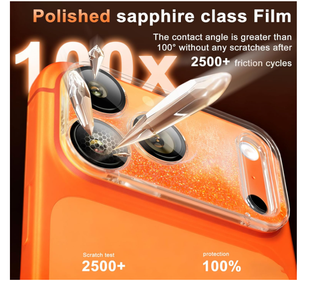Protezione fotocamera iPhone 17 Pro glitter aranci