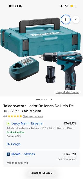 Taladro y Maletín Makita