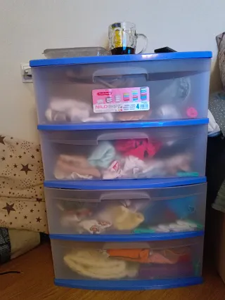 Cajonera Nilo de plástico azul