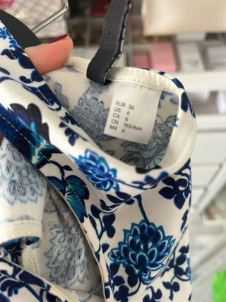 Vestido estilo vintage - flores azul y blanco