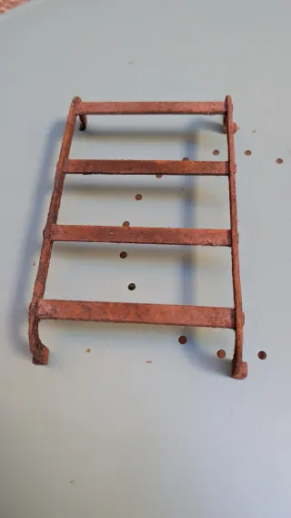 Plancha antigua de hierro con mango